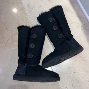 UGG Bailey Suede Button Triplet Boots